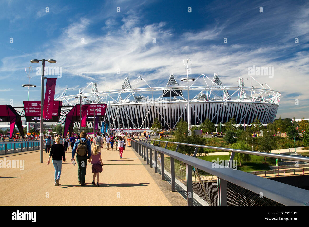 Lo Stadio Olimpico di Stratford London 2012 Foto Stock