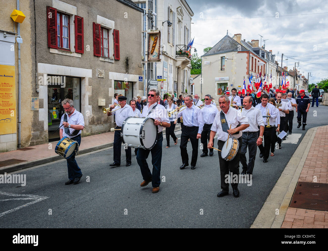 Parade di Bélâbre Francia Foto Stock