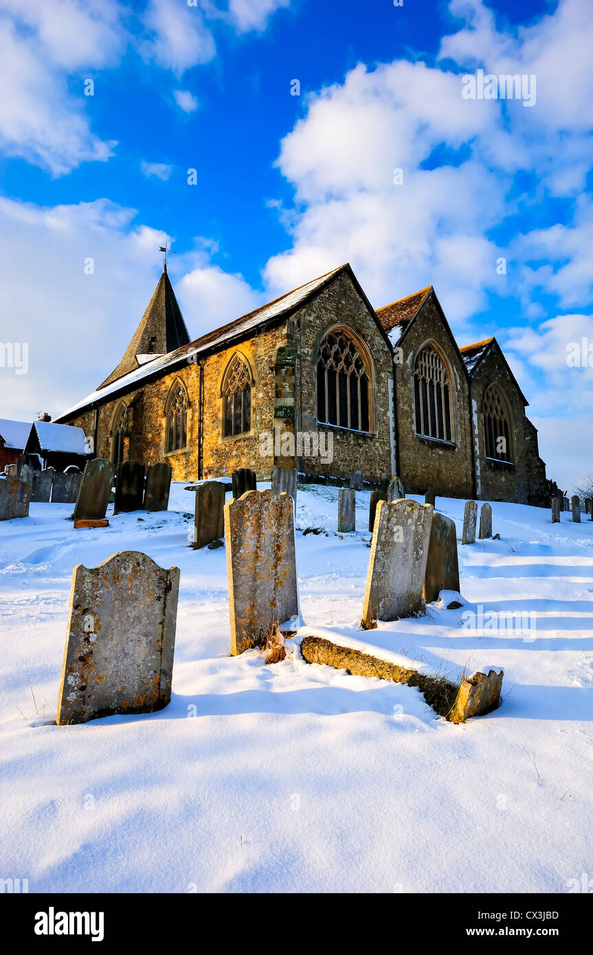 Chiesa,westerham,Kent,l'Inghilterra,uk,l'Europa Foto Stock