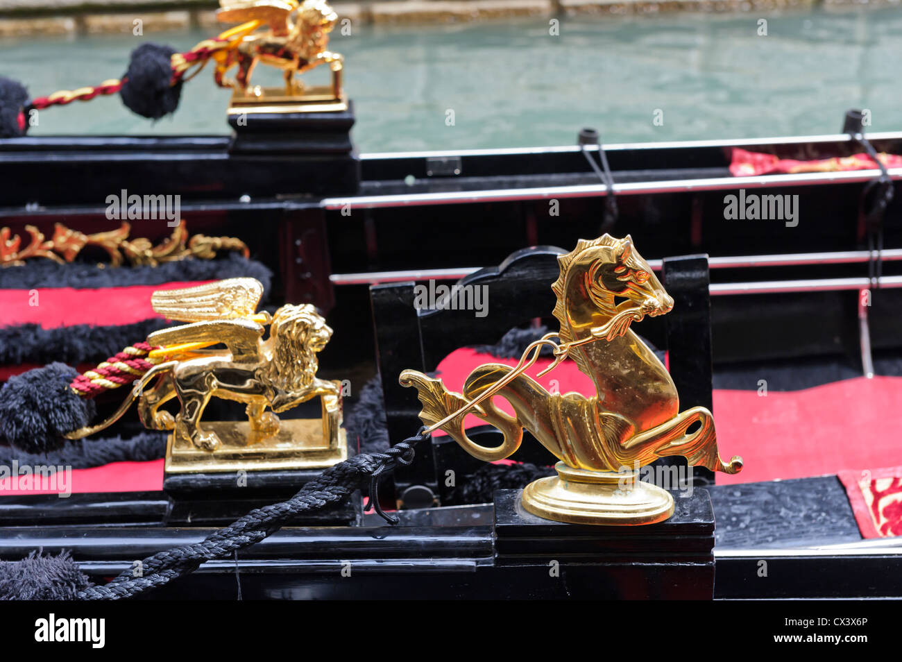 Veneziano ornamenti d'Oro, Venezia, Italia. Foto Stock