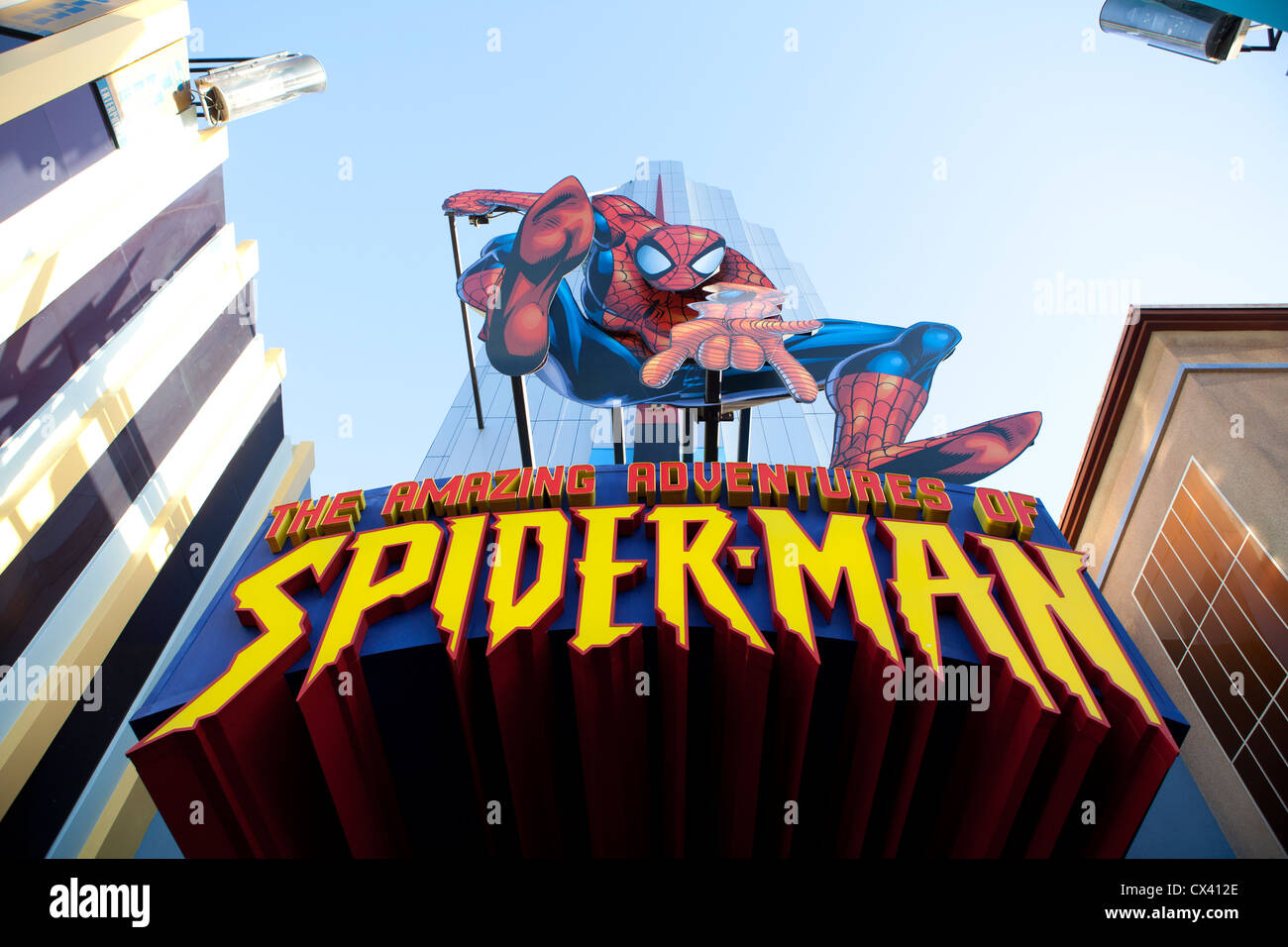 Spiderman parco a tema Universal Orlando Florida USA Foto Stock