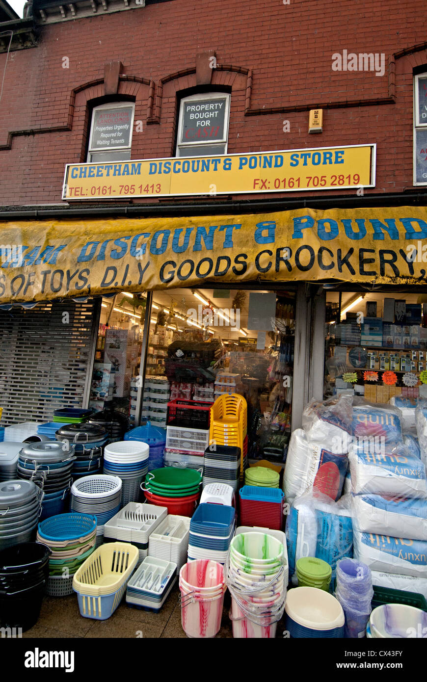 Cheetham Hill Manchester asiatica di negozi di generi alimentari Foto Stock