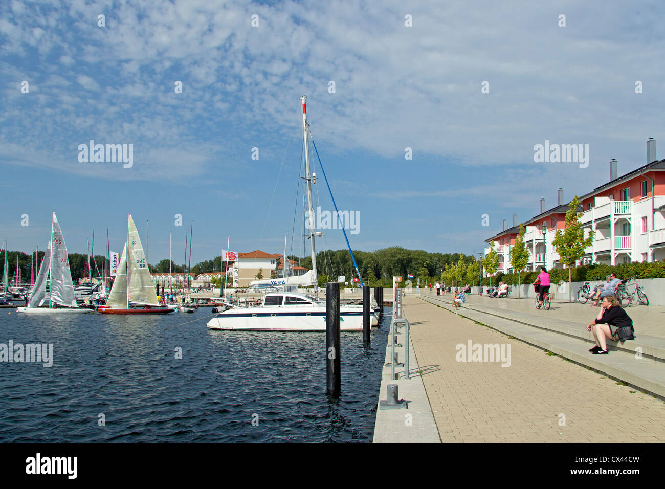 Boltenhagen Marina Holiday Resort Weisse Wiek, Mar Baltico, Meclemburgo-Pomerania Occidentale, Germania Foto Stock