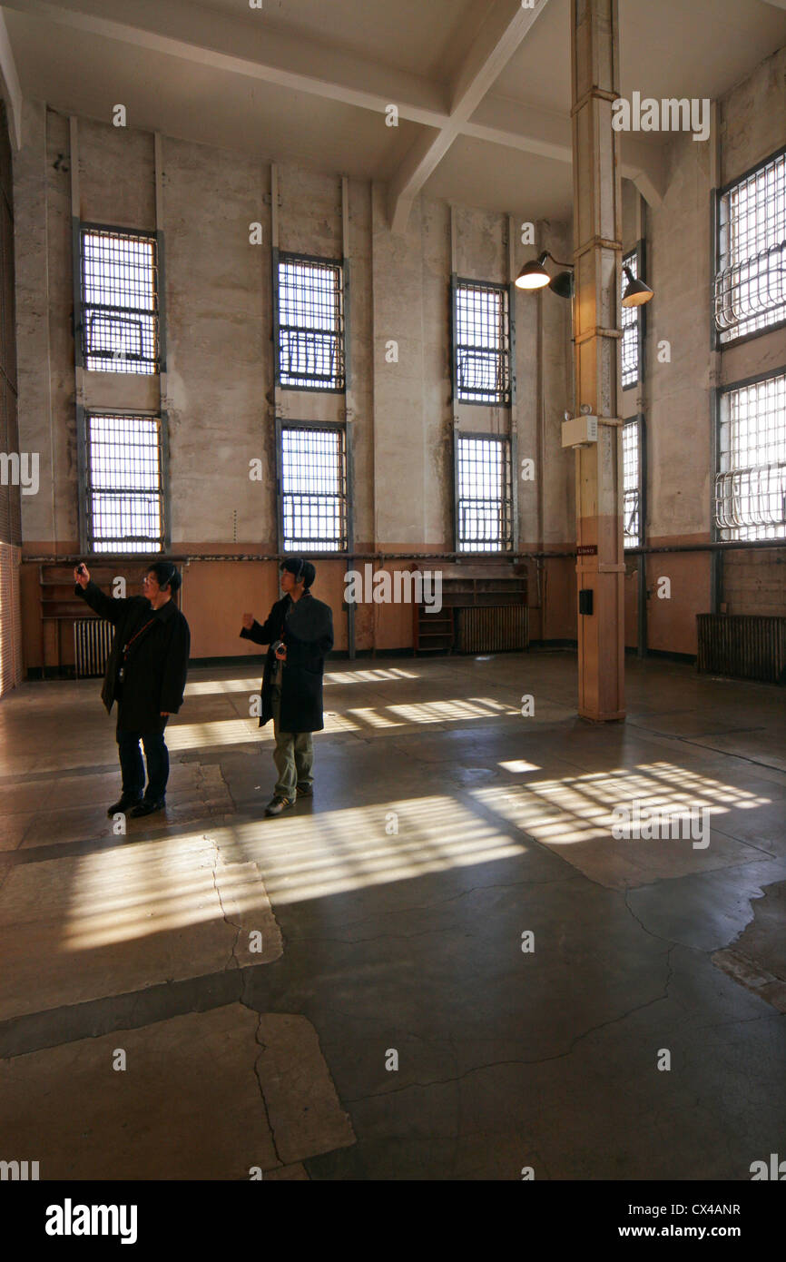 L'ex biblioteca presso la prigione di Alcatraz. La baia di San Francisco, California, Stati Uniti d'America. Foto Stock