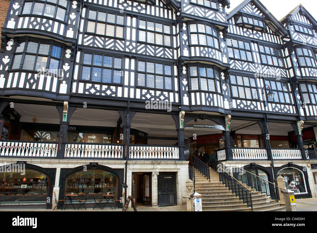 Ingresso al Bridge Street righe Chester Cheshire Regno Unito Foto Stock