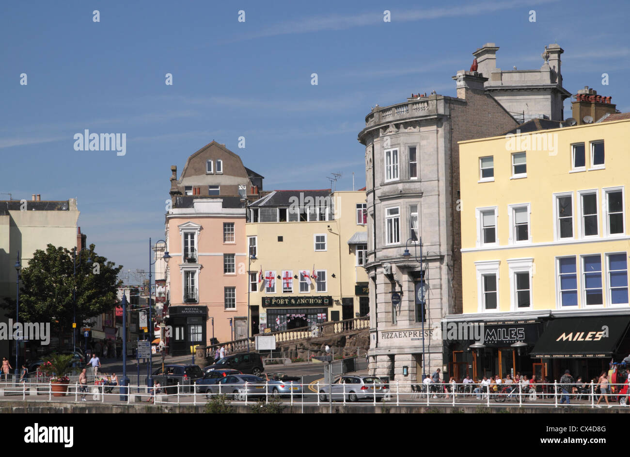 Harbour Parade e Albion Hill Ramsgate Kent Foto Stock