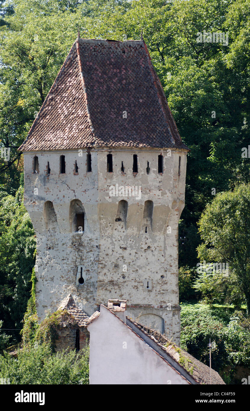 Edificio storico di Sighisoara, una città in Transilvania situato in Romania Foto Stock