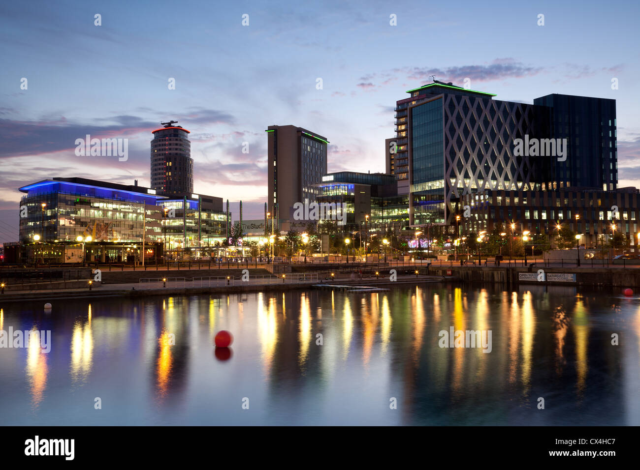 Media City a Salford Quays Manchester home della BBC Foto Stock