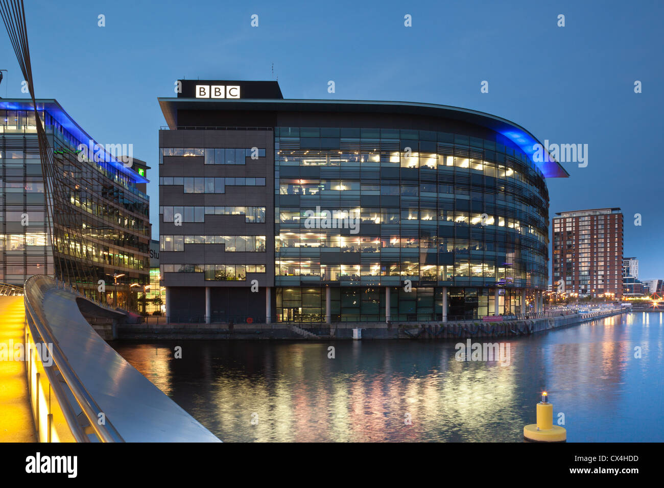 Media City a Salford Quays Manchester home della BBC Foto Stock