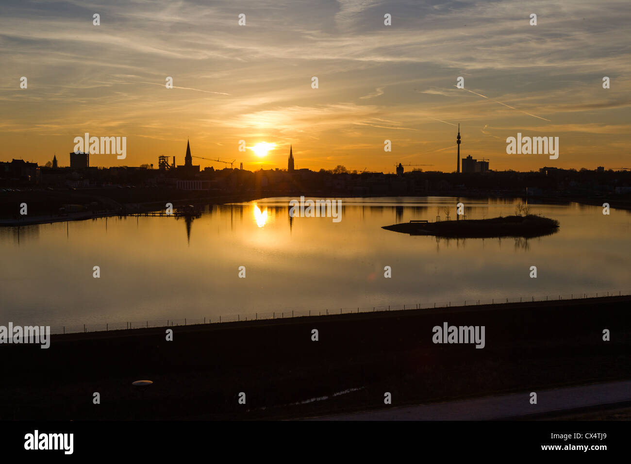 Mare di Phoenix, Mare di Phoenix, Dortmund in Renania settentrionale-Vestfalia, Germania Foto Stock