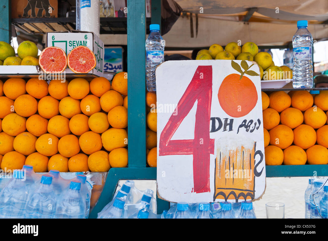 Arance sul mercato Marrakech Foto Stock