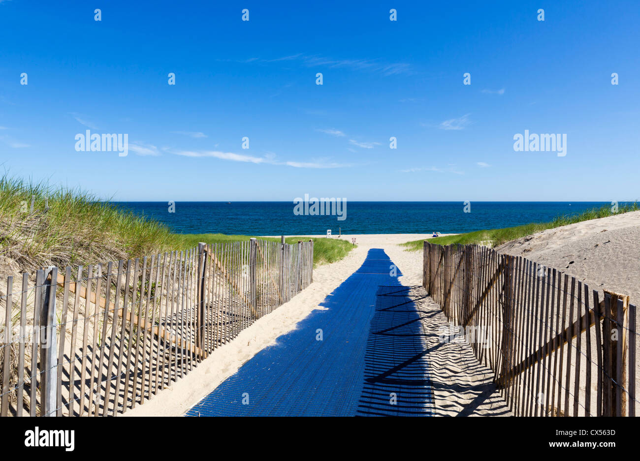 Il percorso verso il basso per le aringhe Cove Beach, Cape Cod National Seashore, Cape Cod, Massachusetts, STATI UNITI D'AMERICA Foto Stock