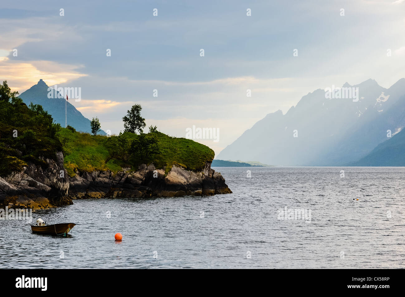Norvegia, Lofoten. Raftsundet. Foto Stock