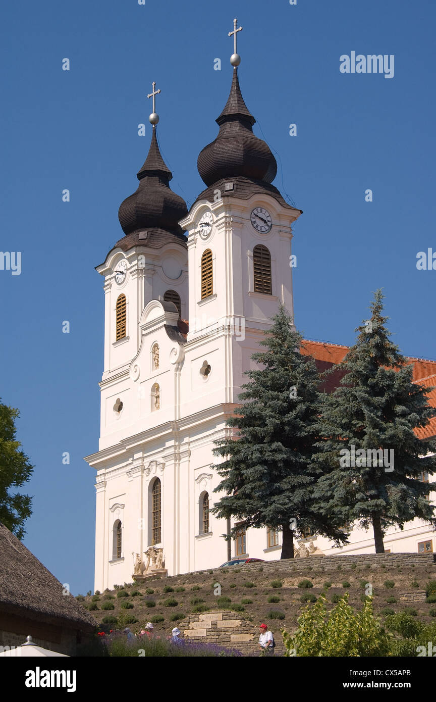 Elk190-2447v Ungheria Lago Balaton, Tihany, Chiesa abbaziale, 1754 Foto Stock
