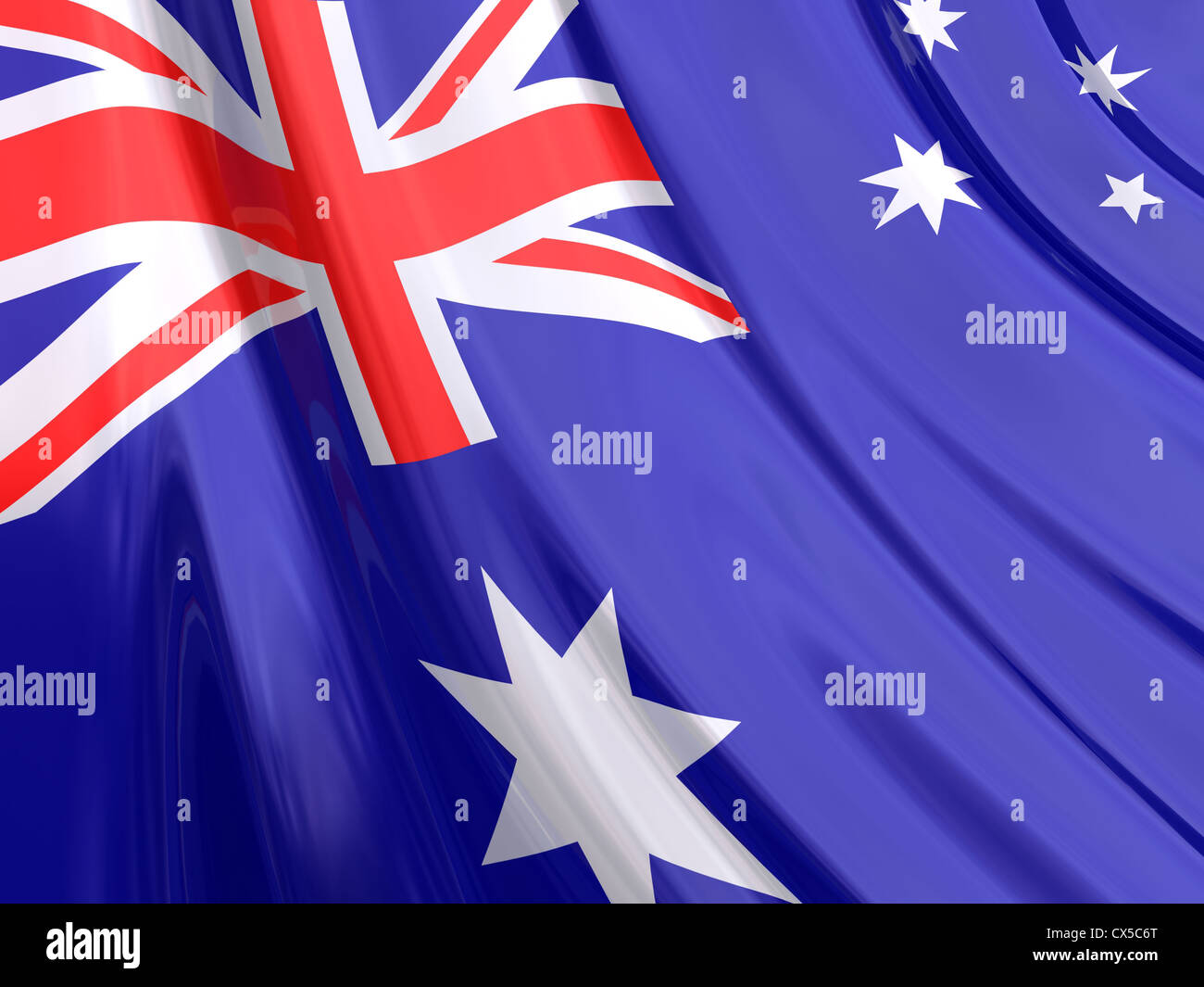Bandiera lucida di Australia. Foto Stock