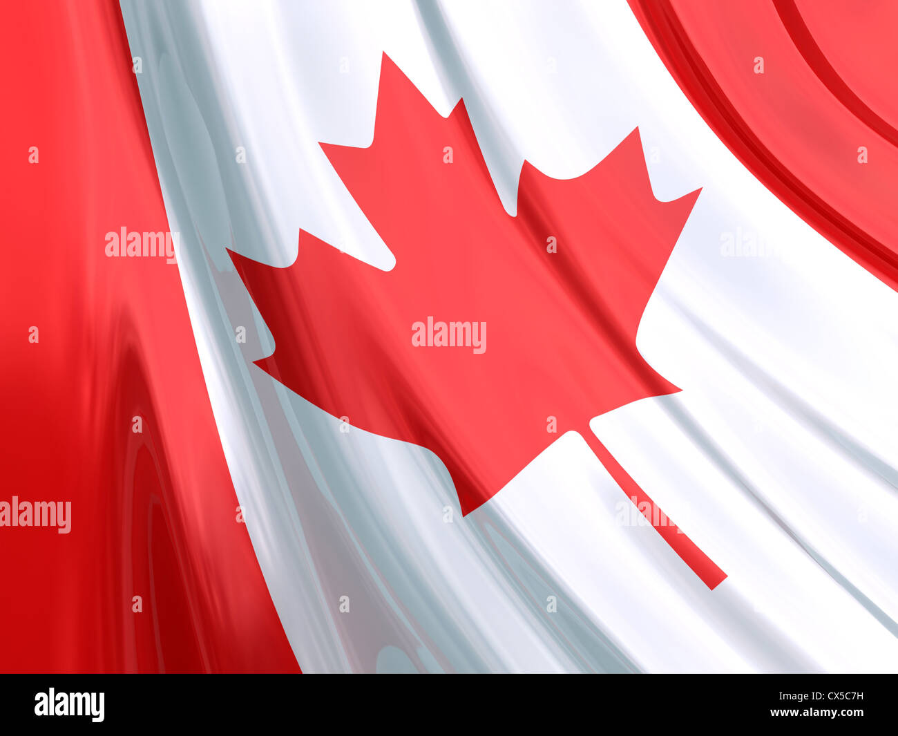 Bandiera lucida del Canada. Foto Stock