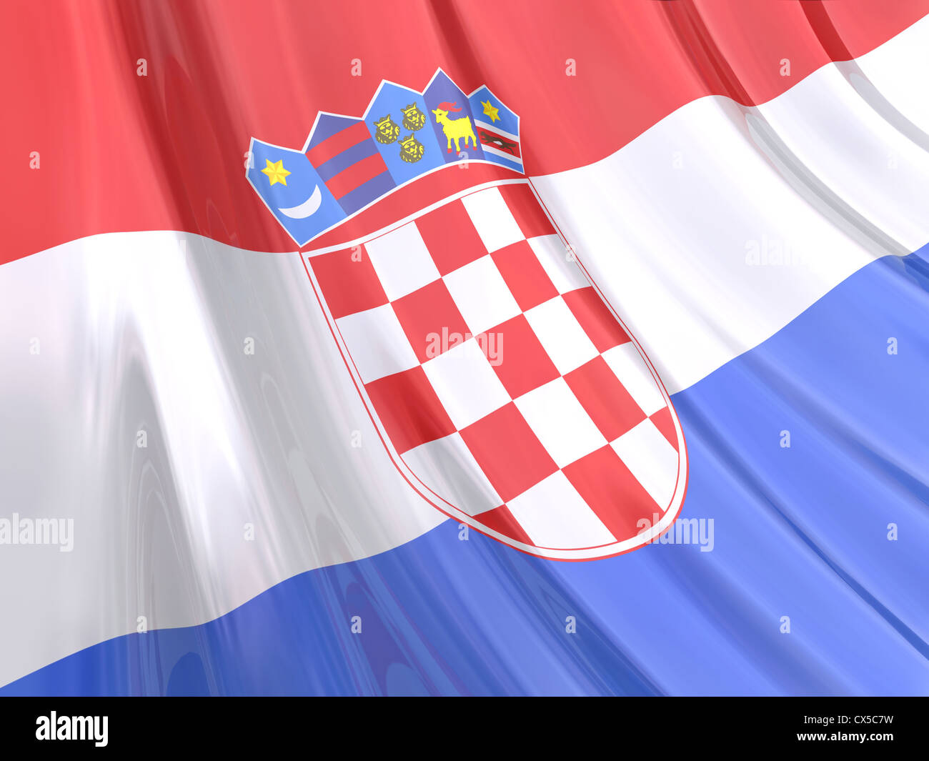 Carta lucida Bandiera della Croazia. Foto Stock