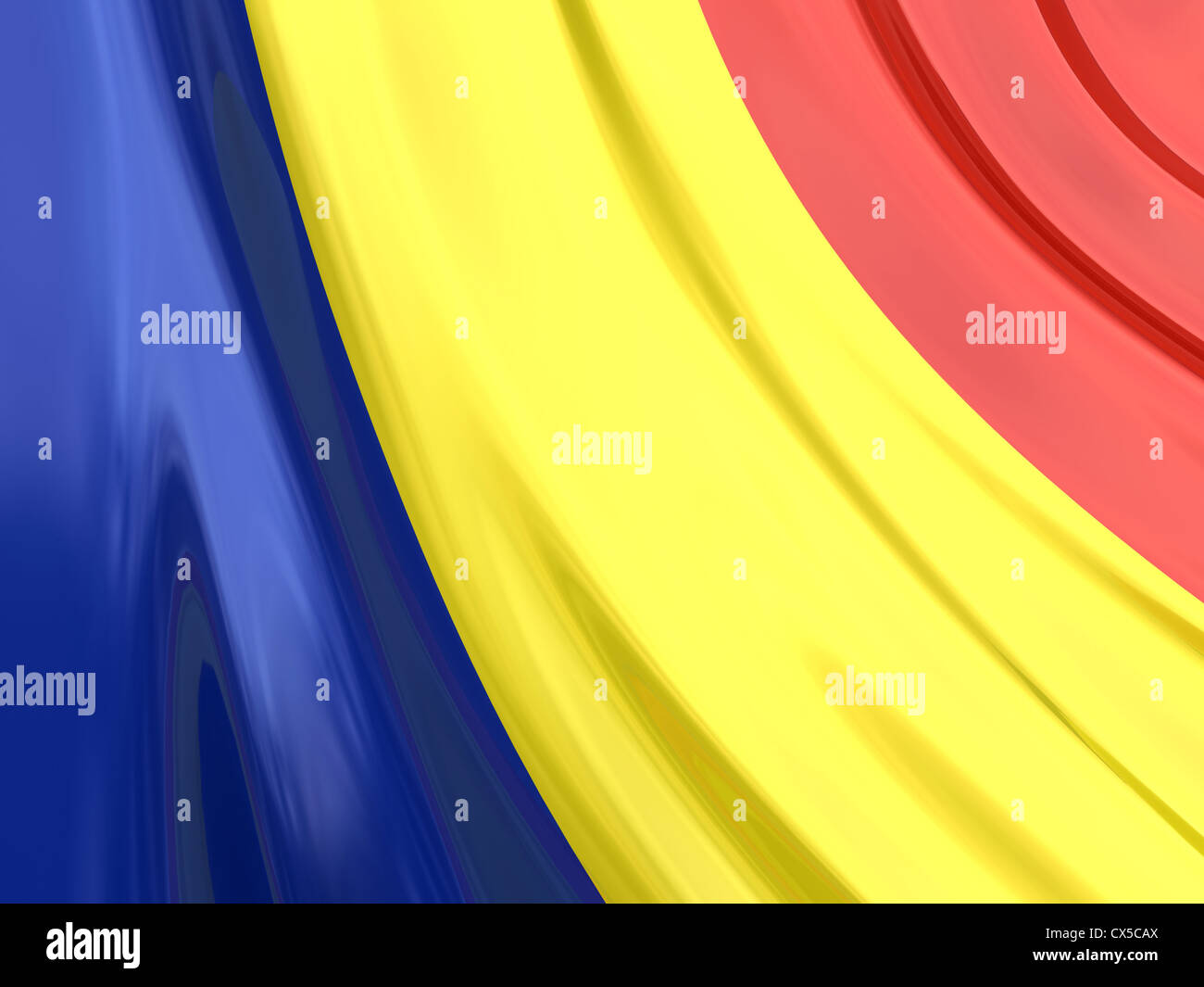 Carta lucida Bandiera della Romania. Foto Stock