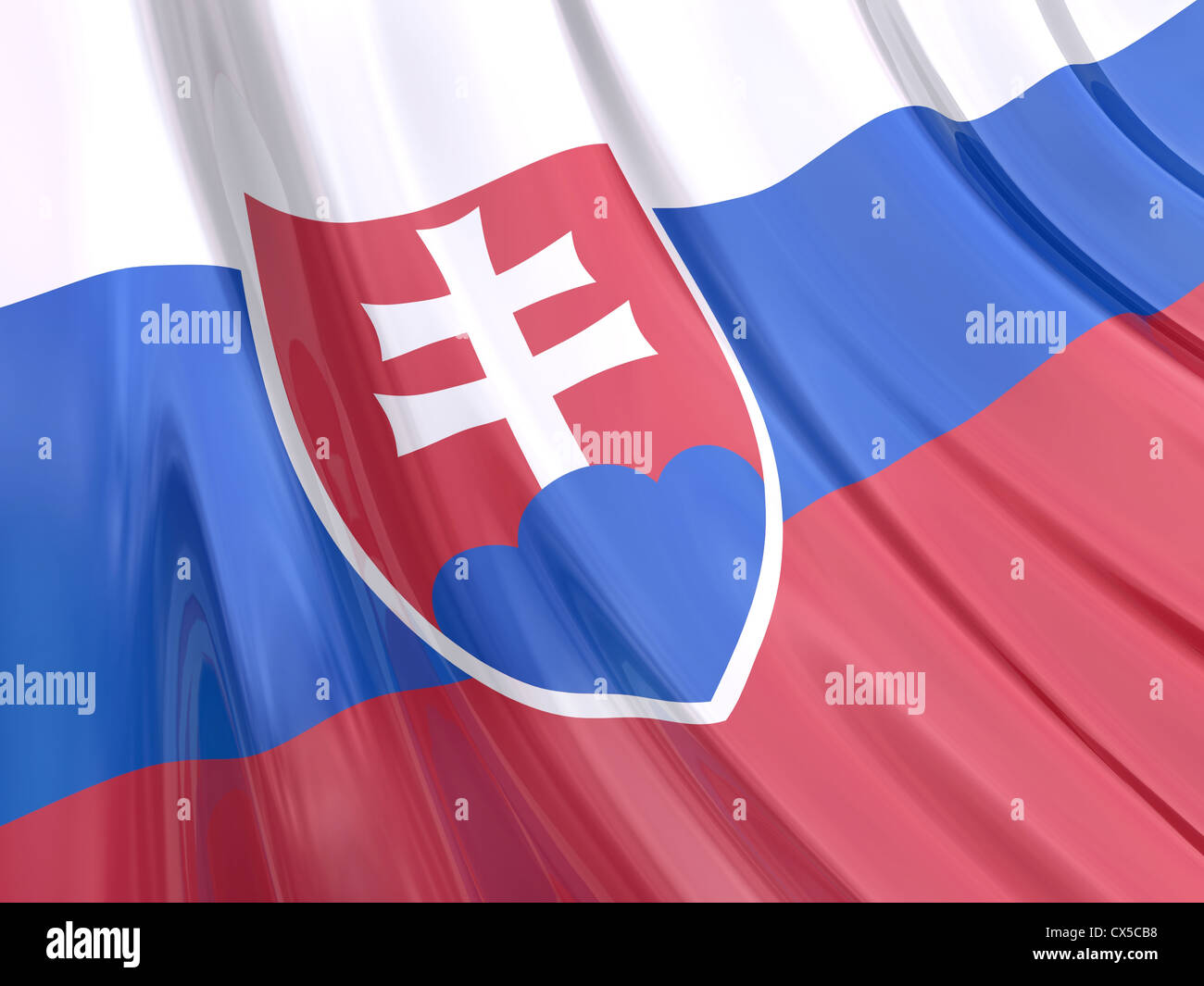 Carta lucida Bandiera della Slovacchia. Foto Stock