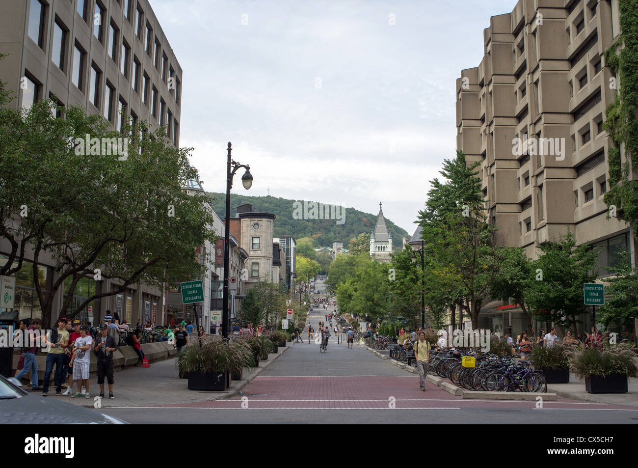 Ingresso alla Mc Gill University campus nel centro di Montreal, Canada Foto Stock