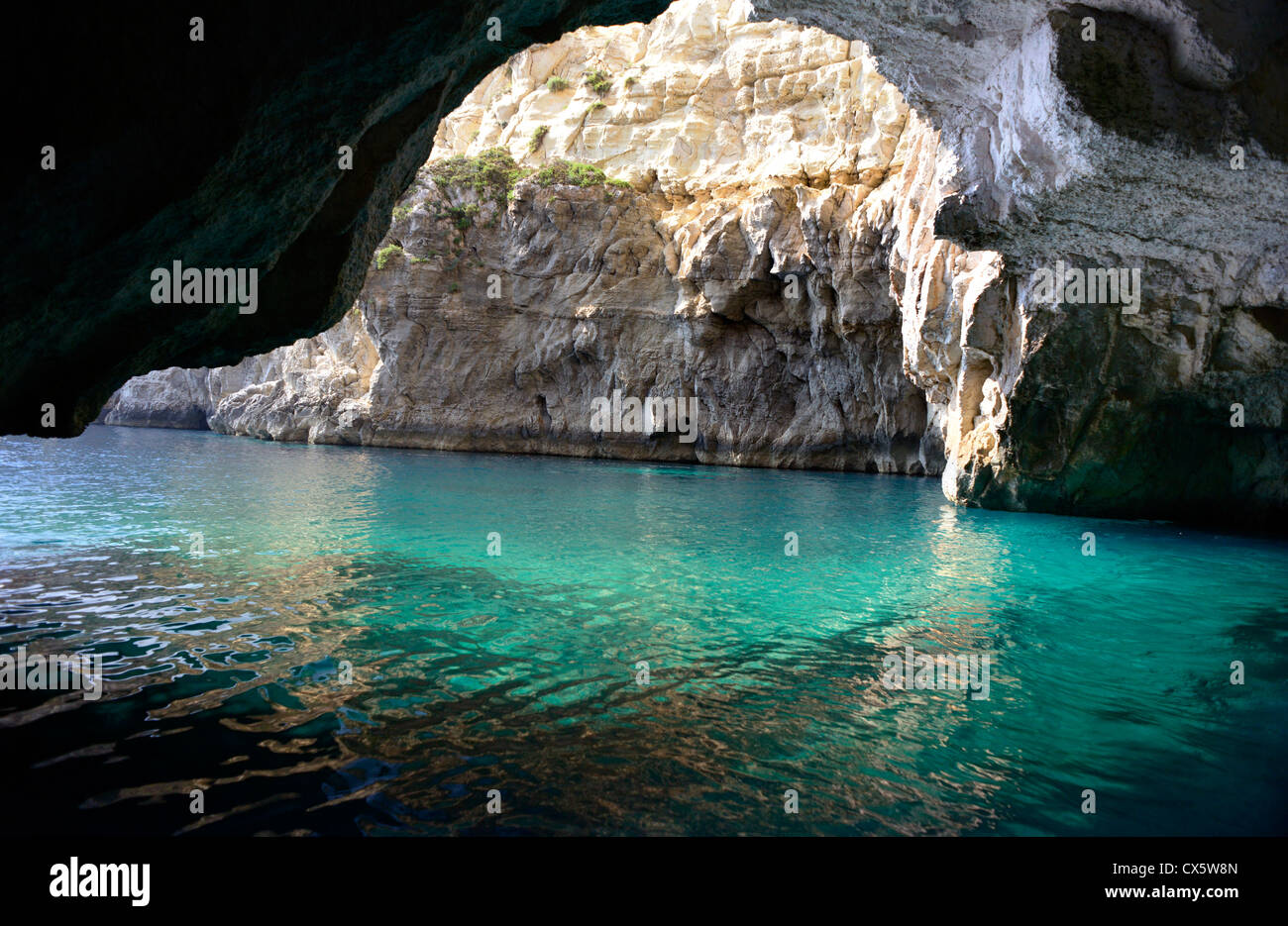 La grotta blu a Malta Foto Stock