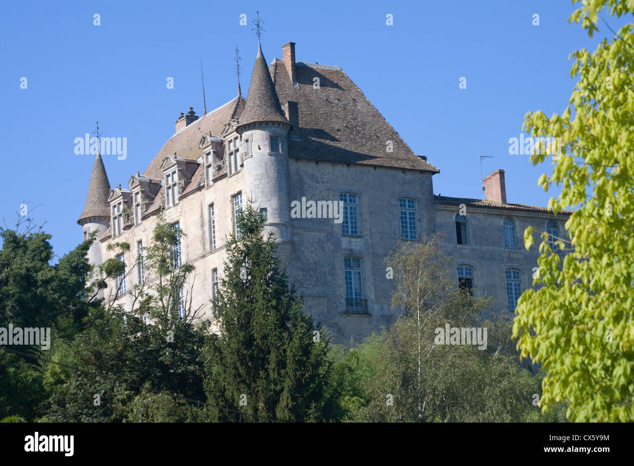 Classica francese chateau, castets en dorthe, Francia Foto Stock