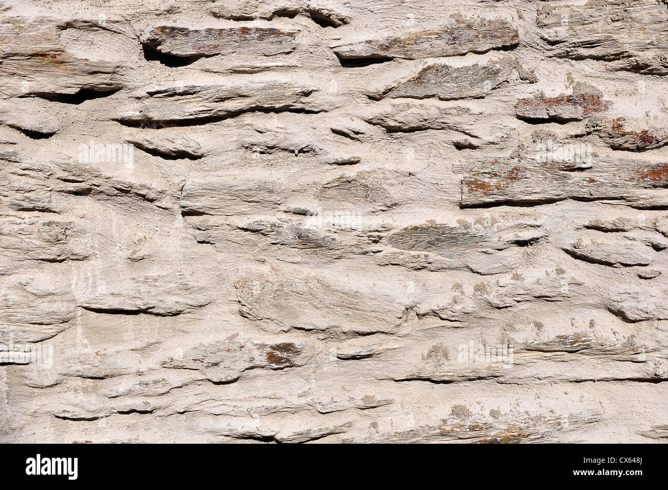 Close up dettaglio di un muro di pietra texture Foto Stock