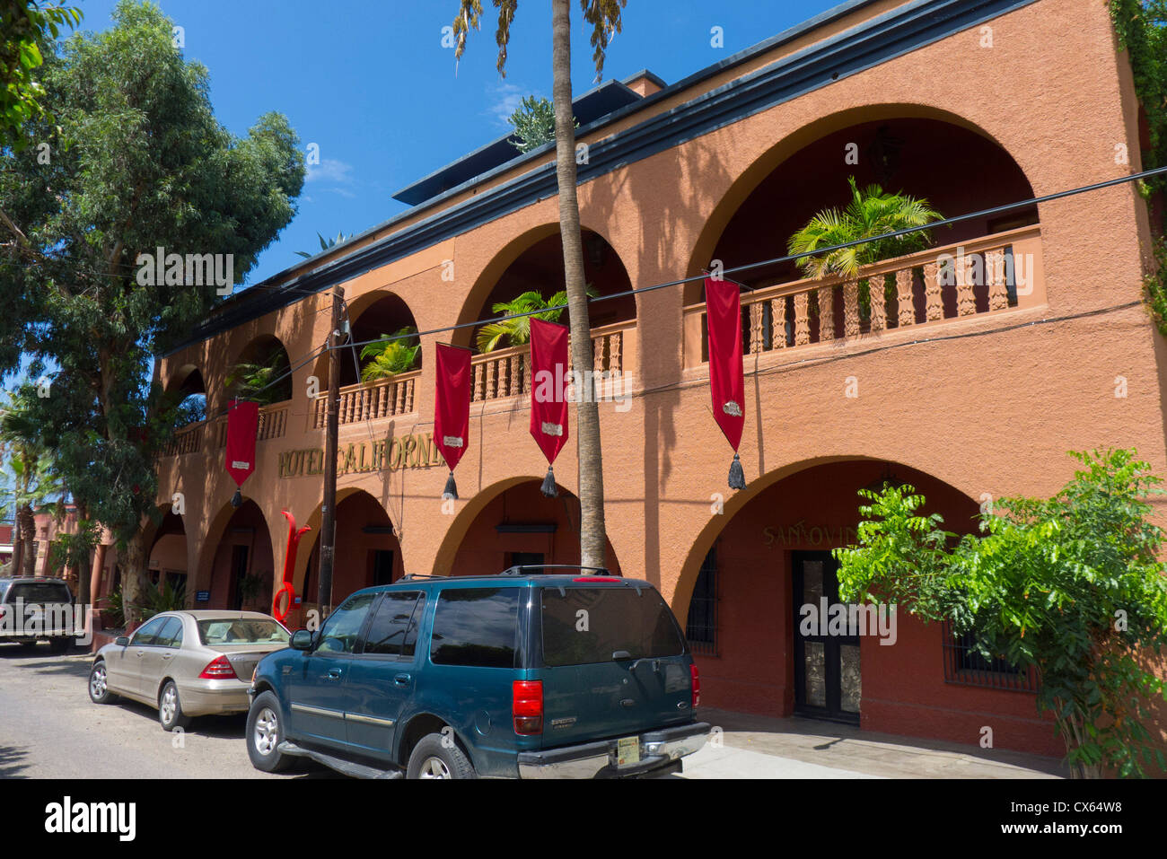 Hotel California, Todos Santos, Baja, Messico Foto Stock