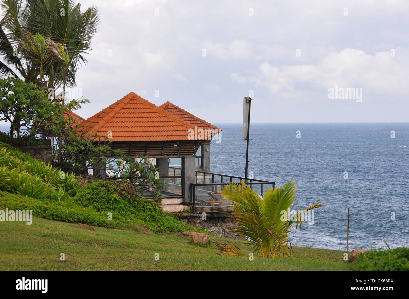 Un bellissimo luogo di riposo di mare a Kovalam Leela Hotel, Kerala, India Foto Stock