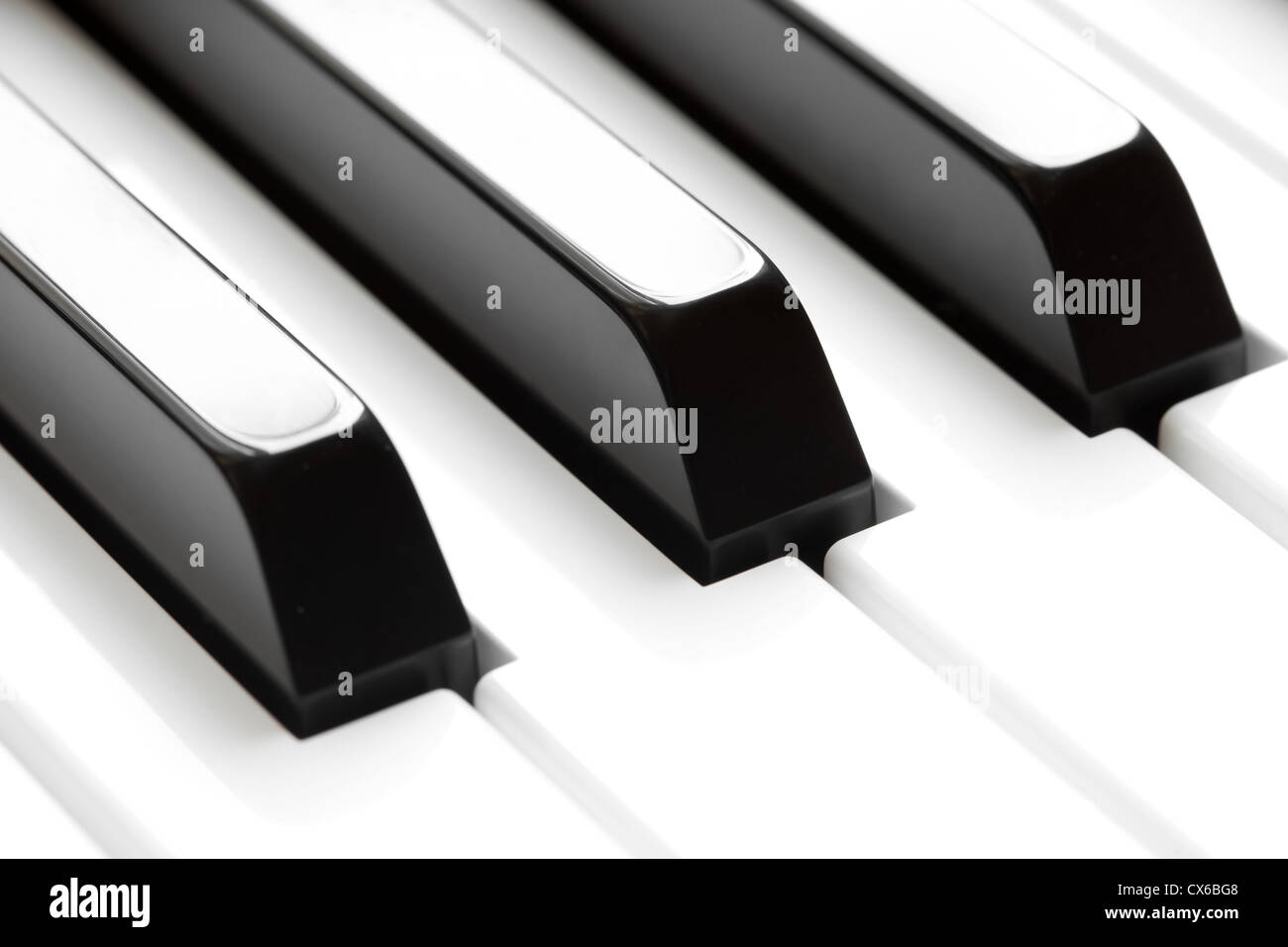 Tastiera di pianoforte macro Foto Stock