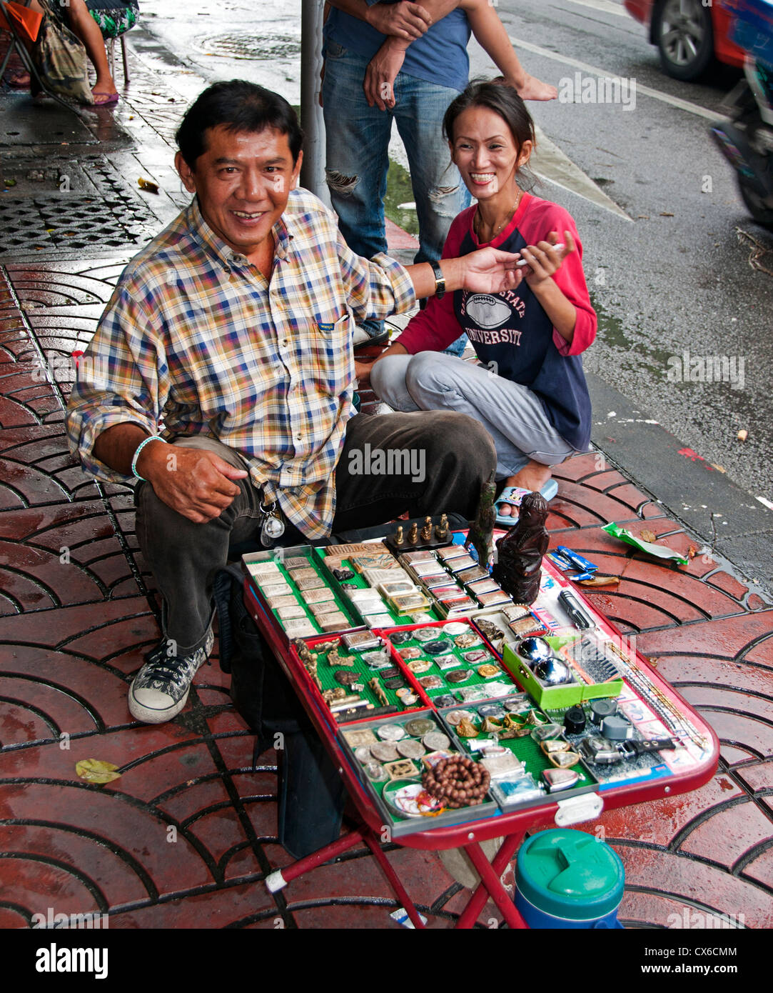 Il Patpong Bangkok tailandese tailandia night market food bar pub Foto Stock