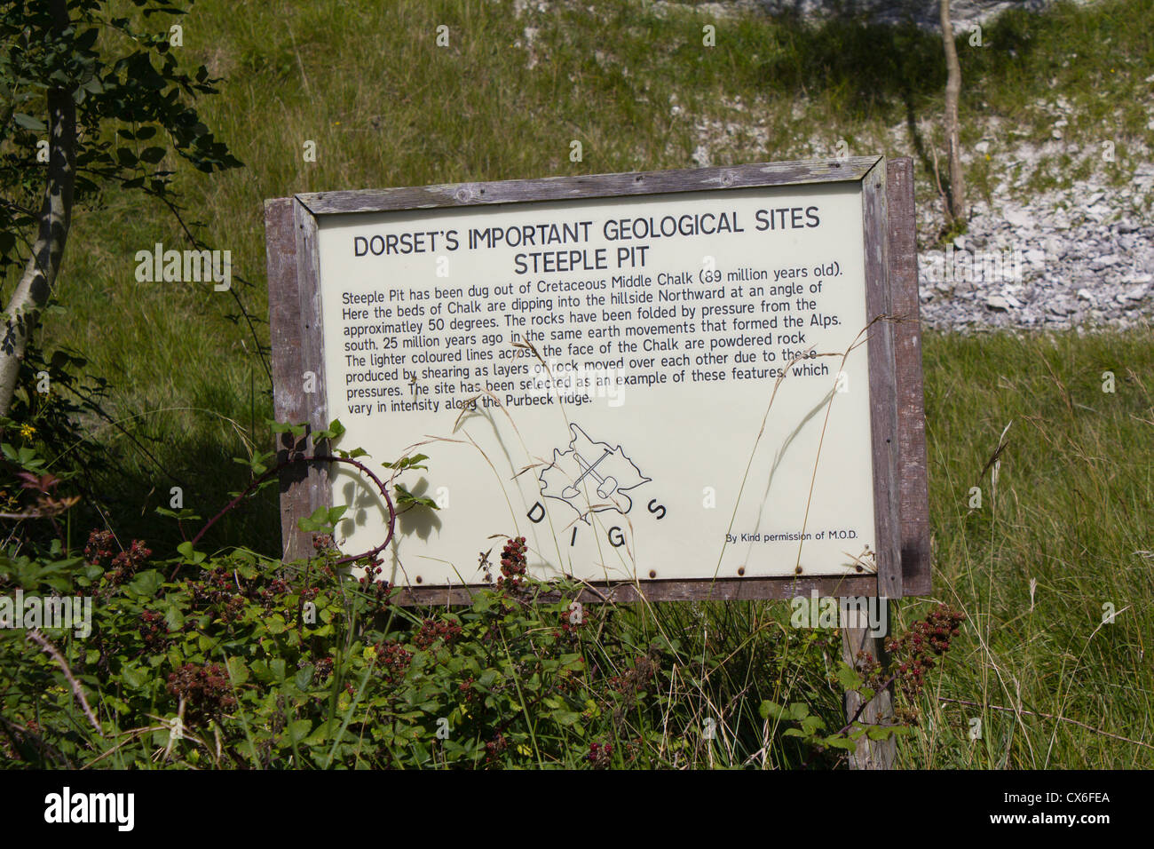 Steeple pit sito geologico di interesse vicino alla baia di kimmeridge dorset Inghilterra Foto Stock