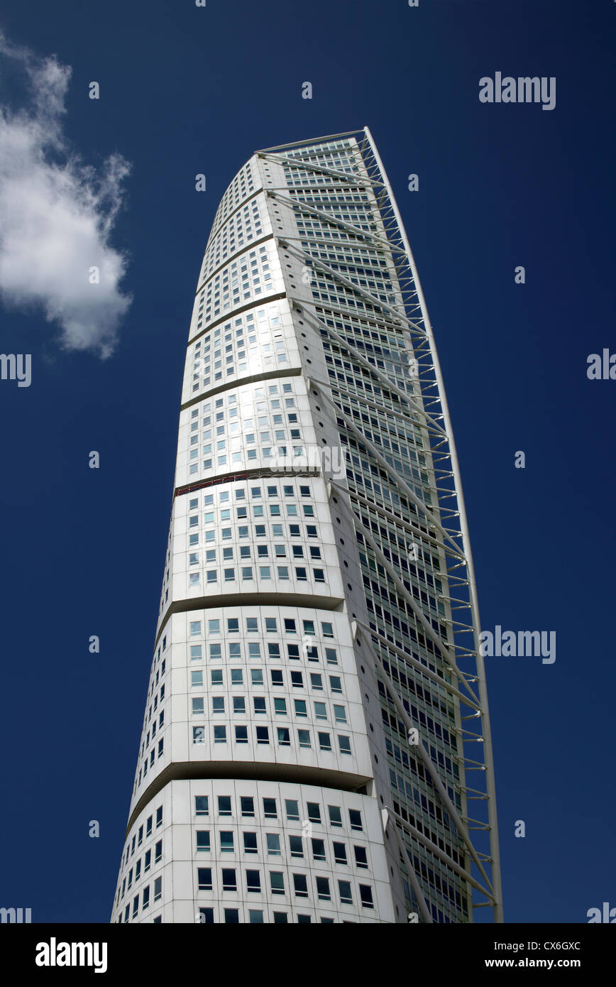 Il torso di tornitura torre dall'architetto spagnolo Santiago Calatrava, Vastra Hamnen, Malmo, Svezia. Foto Stock