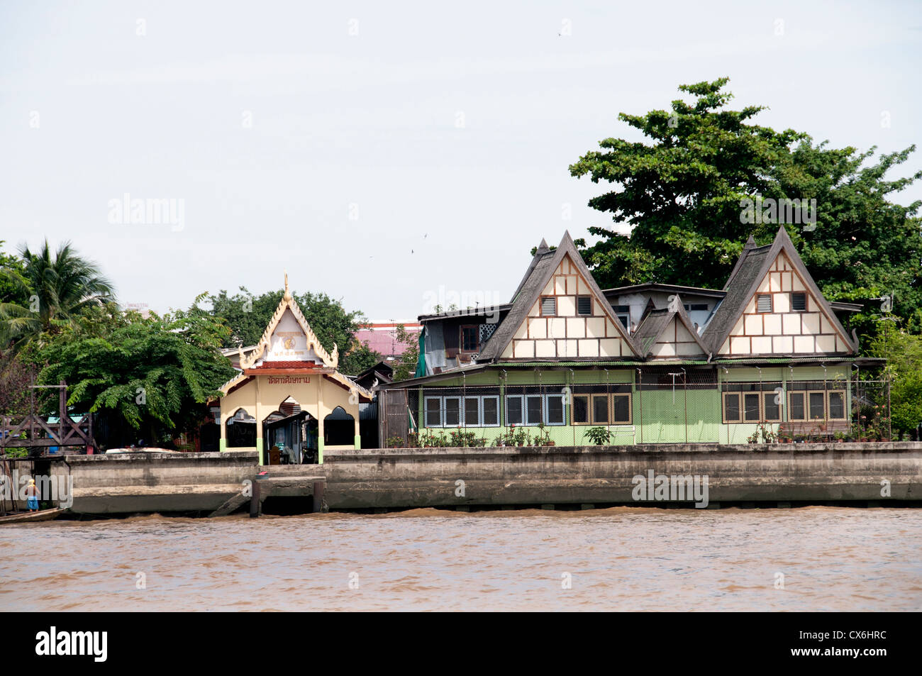 Bangkok Bang Phlad fiume Chao Phraya Thai Thailandia Foto Stock