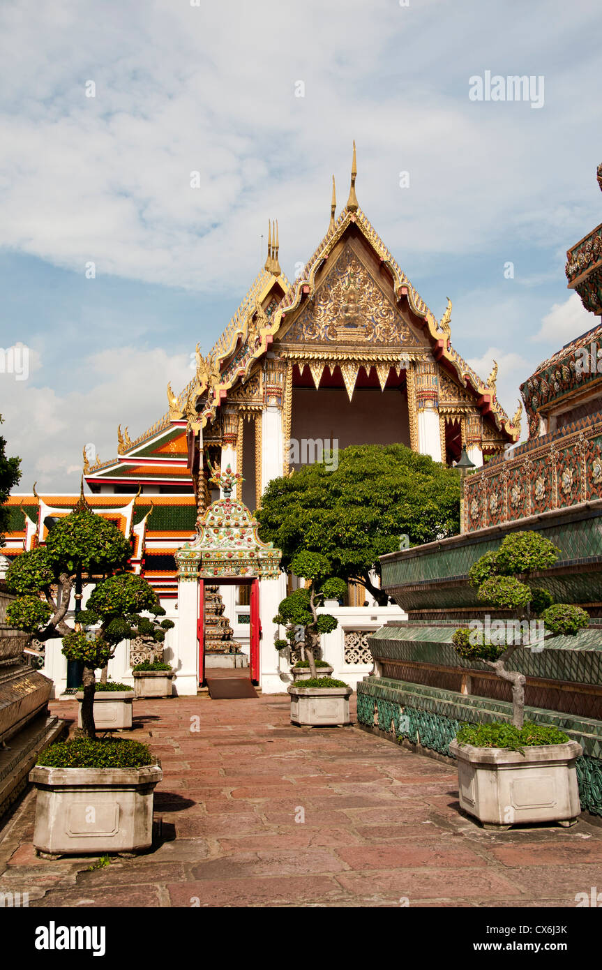 Wat Pho Bangkok thailandia buddismo Buddha d'oro Foto Stock