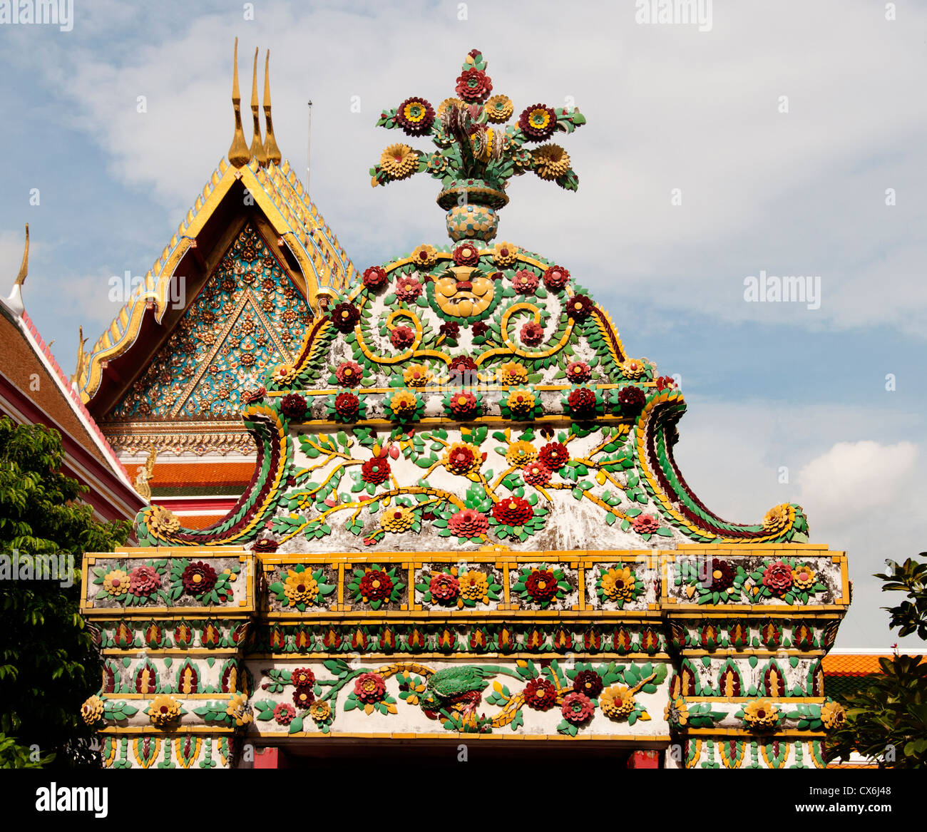 Wat Pho Bangkok thailandia buddismo Buddha d'oro Foto Stock