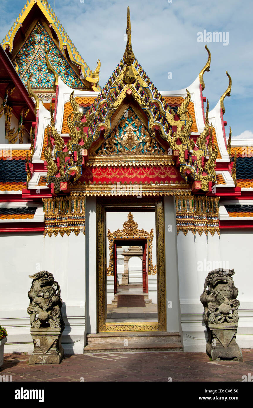 Wat Pho Bangkok thailandia buddismo Buddha d'oro Foto Stock