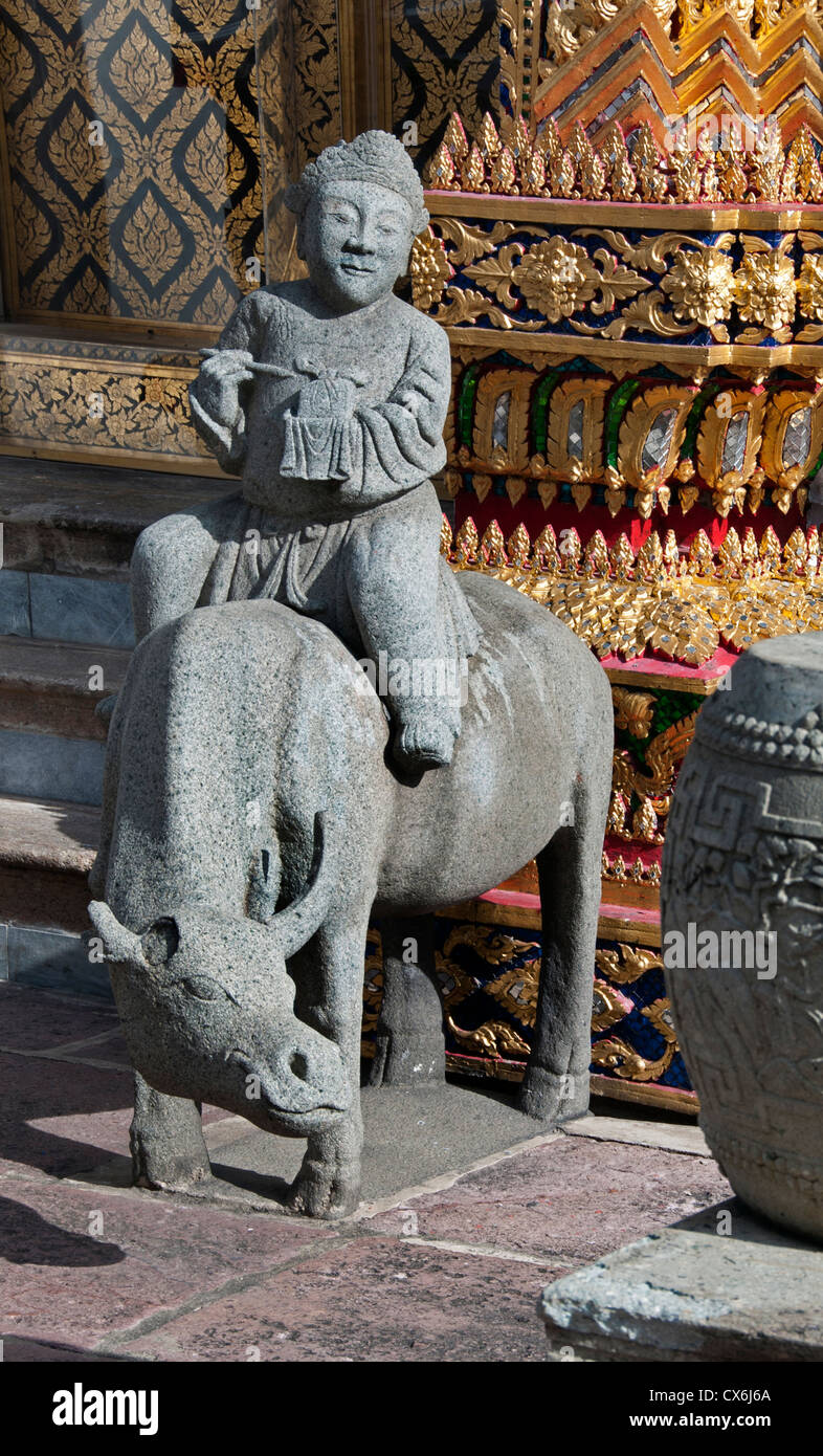 Wat Pho Bangkok thailandia buddismo Buddha d'oro Foto Stock