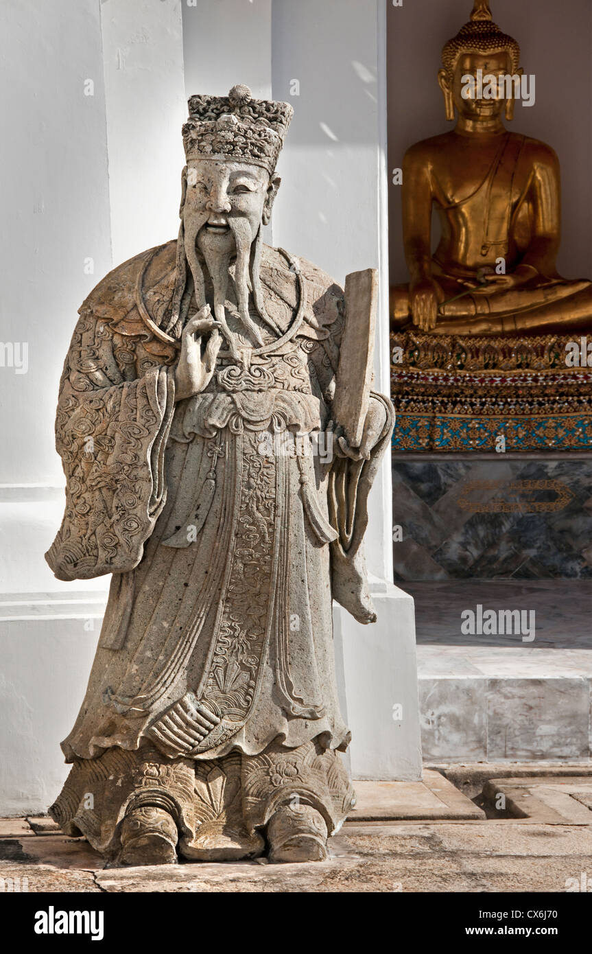 Wat Pho Bangkok thailandia buddismo Buddha d'oro Foto Stock