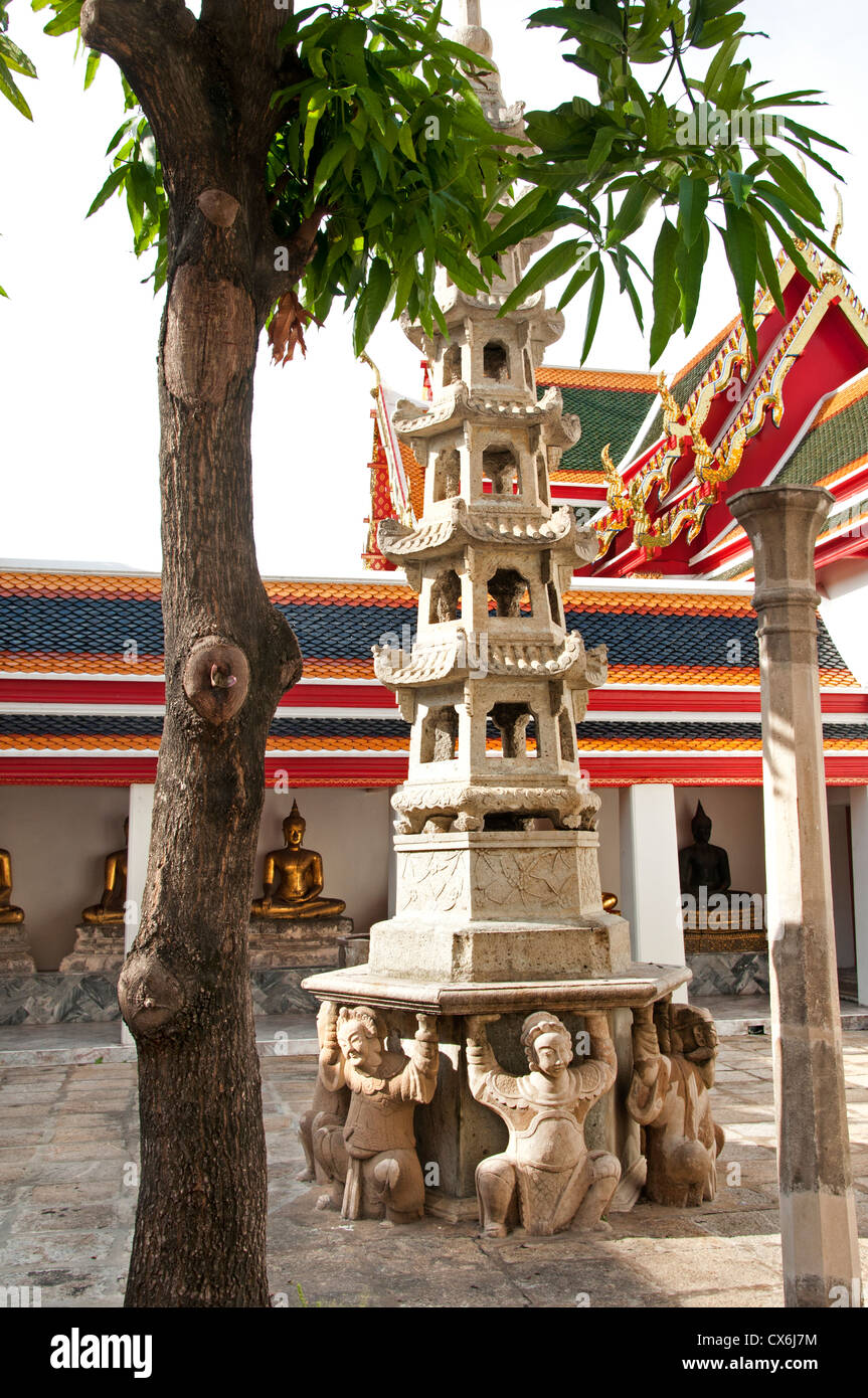 Wat Pho Bangkok thailandia buddismo Buddha d'oro Foto Stock