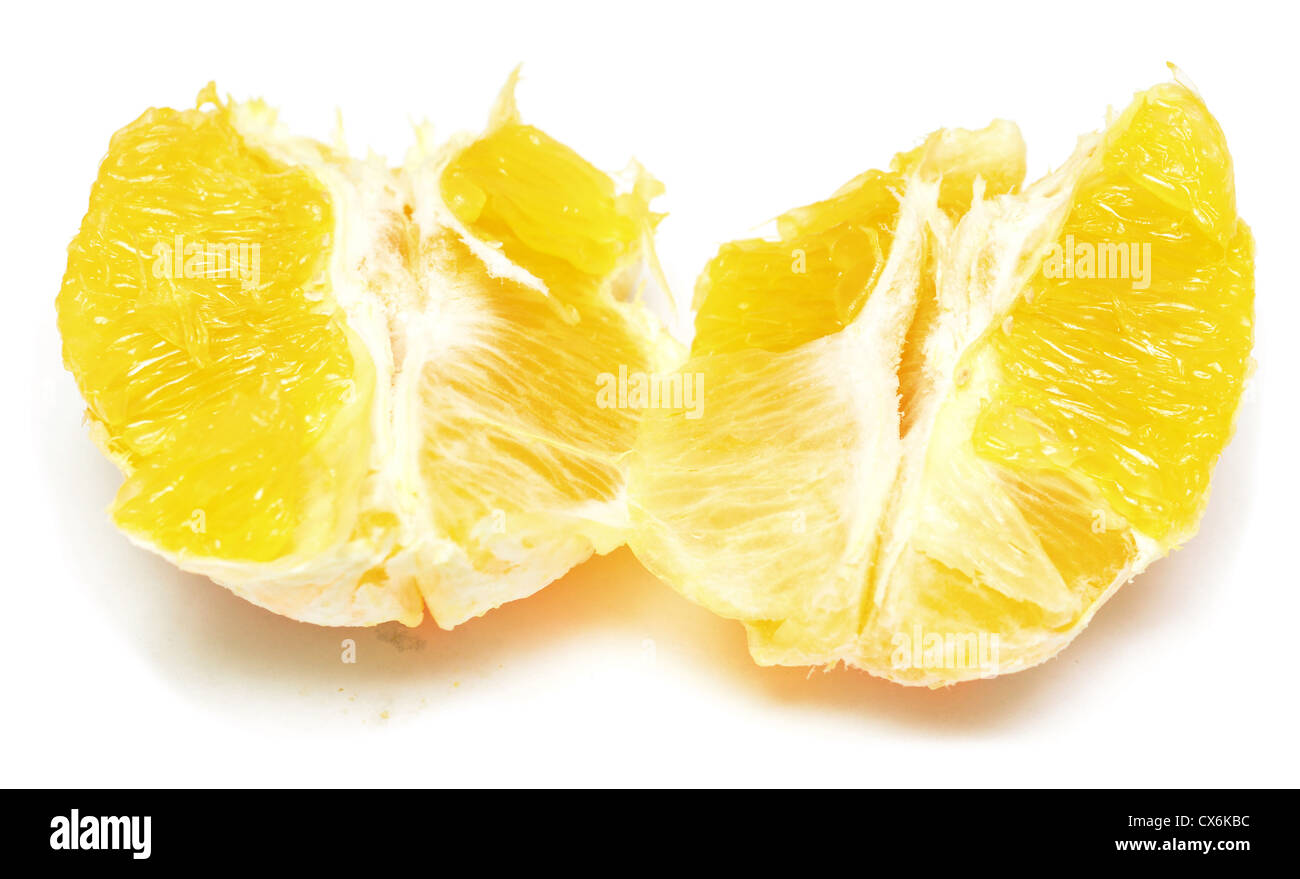 Segmento arancione isolato su bianco Foto Stock