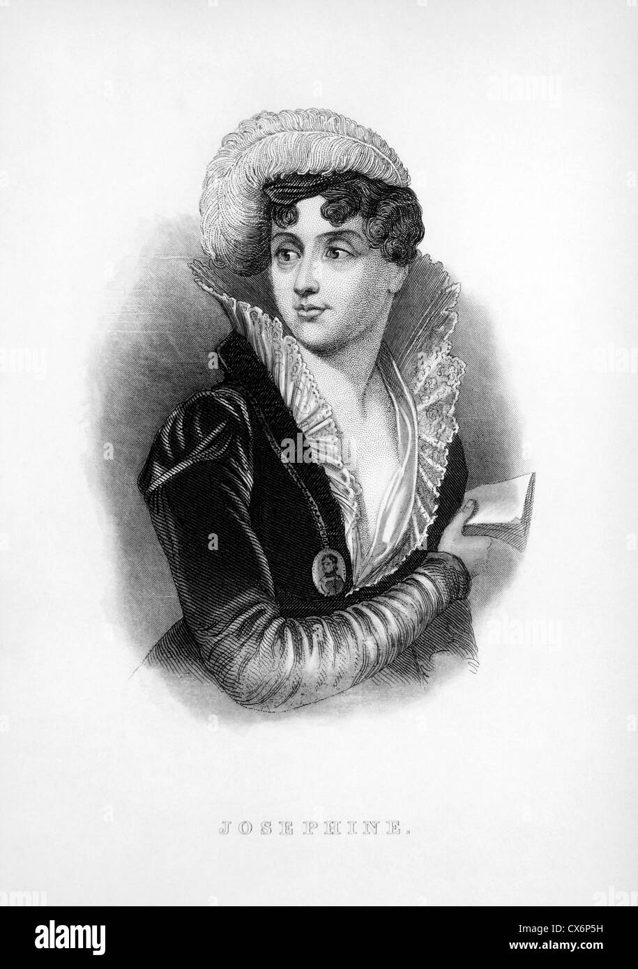 Giuseppina, imperatrice di Francia, moglie di Napoleone Bonaparte, incisione Foto Stock