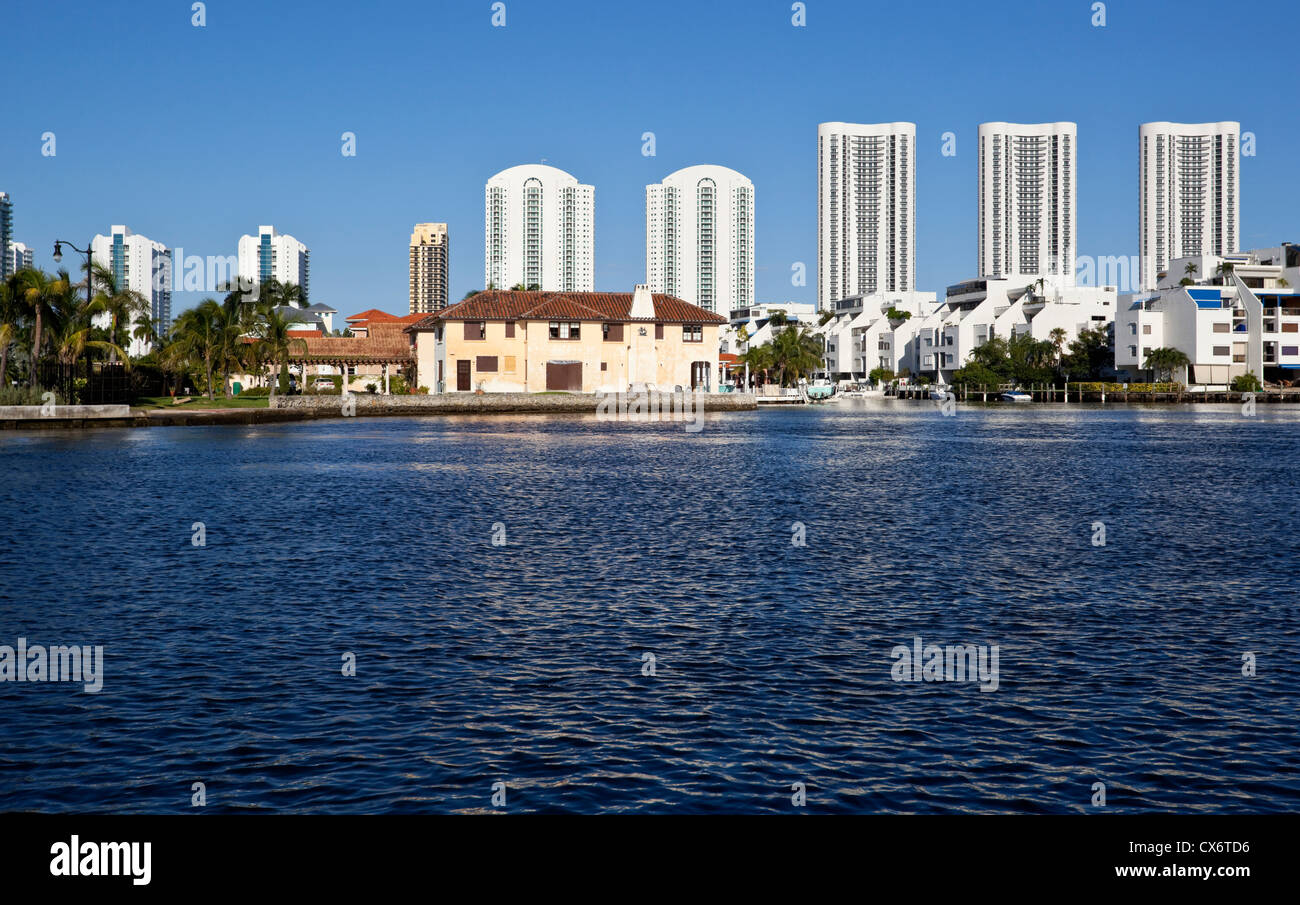 Lago maule, North Miami Beach, Florida, Stati Uniti d'America Foto Stock