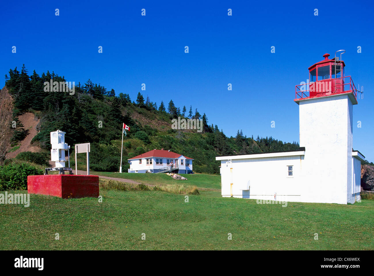 Capo d'Or, Nova Scotia, Canada - Cape d'o faro lungo la baia di Fundy e Minas Basin - Costa Est fari Foto Stock