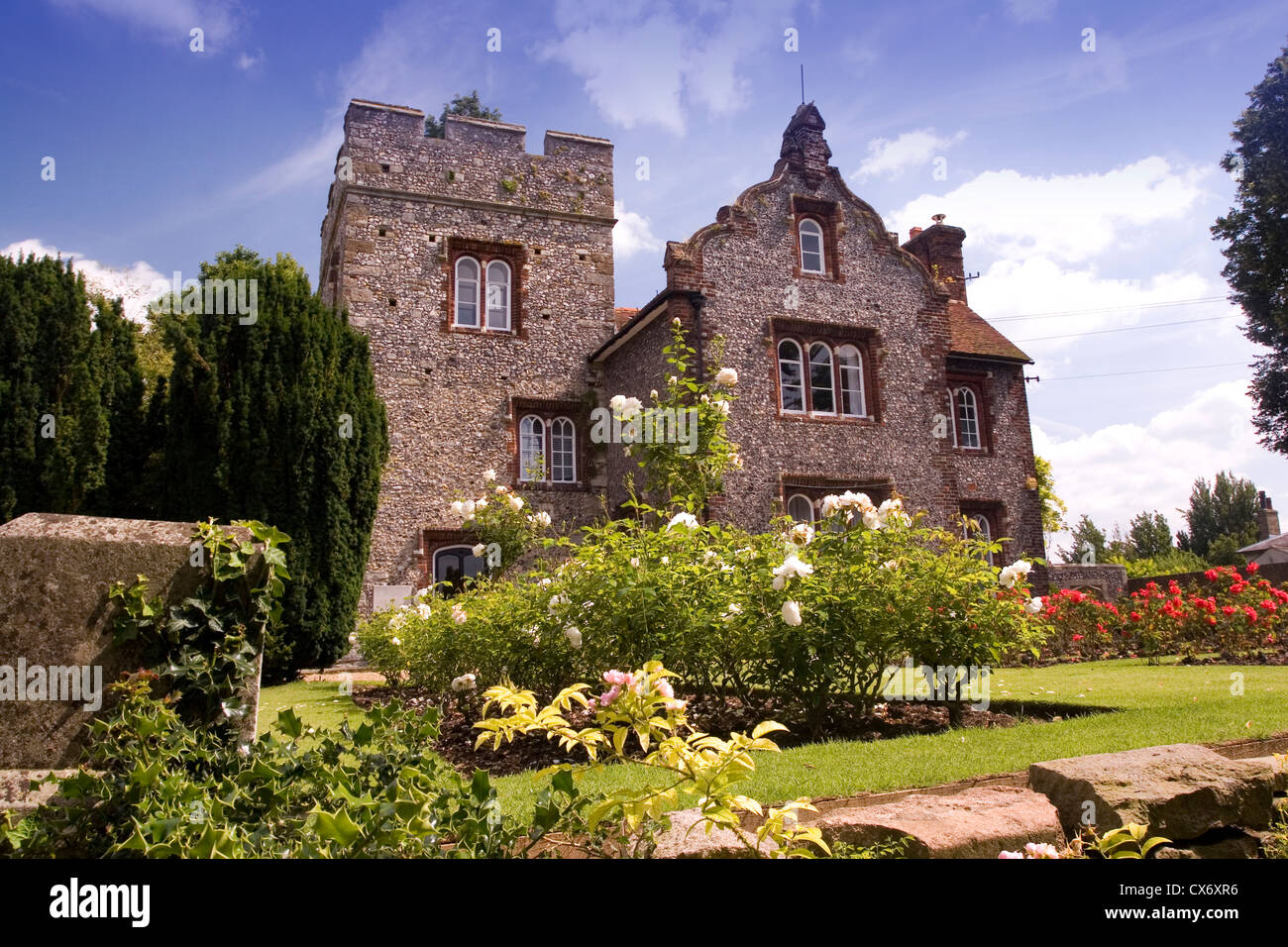Canterbury Casa Torre Westgate giardini, Kent, England, Regno Unito Foto Stock