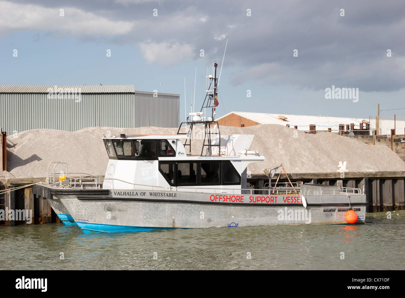 Supporto offshore Nave Valhalla Porto Whitstable Kent England Regno Unito Excel Marine Services Ltd Foto Stock