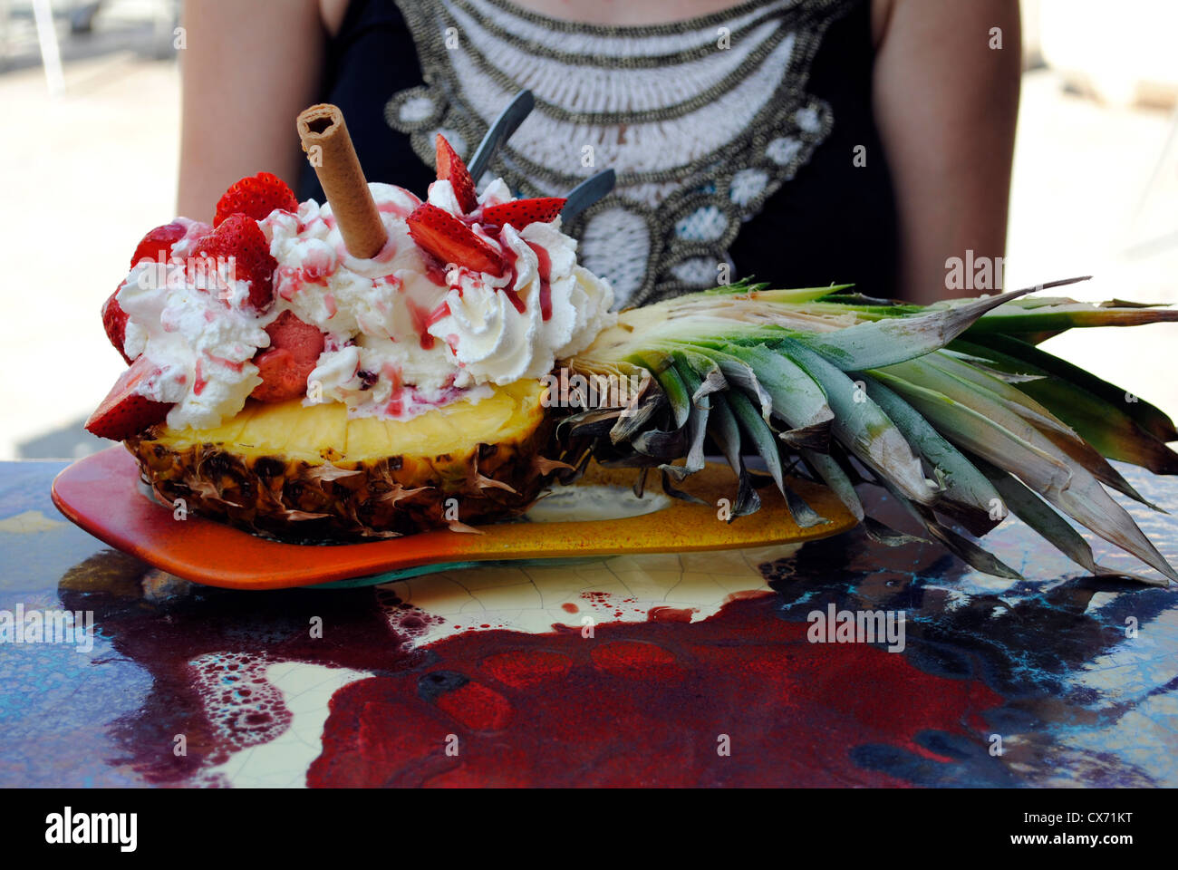 Tropical ice cream Foto Stock