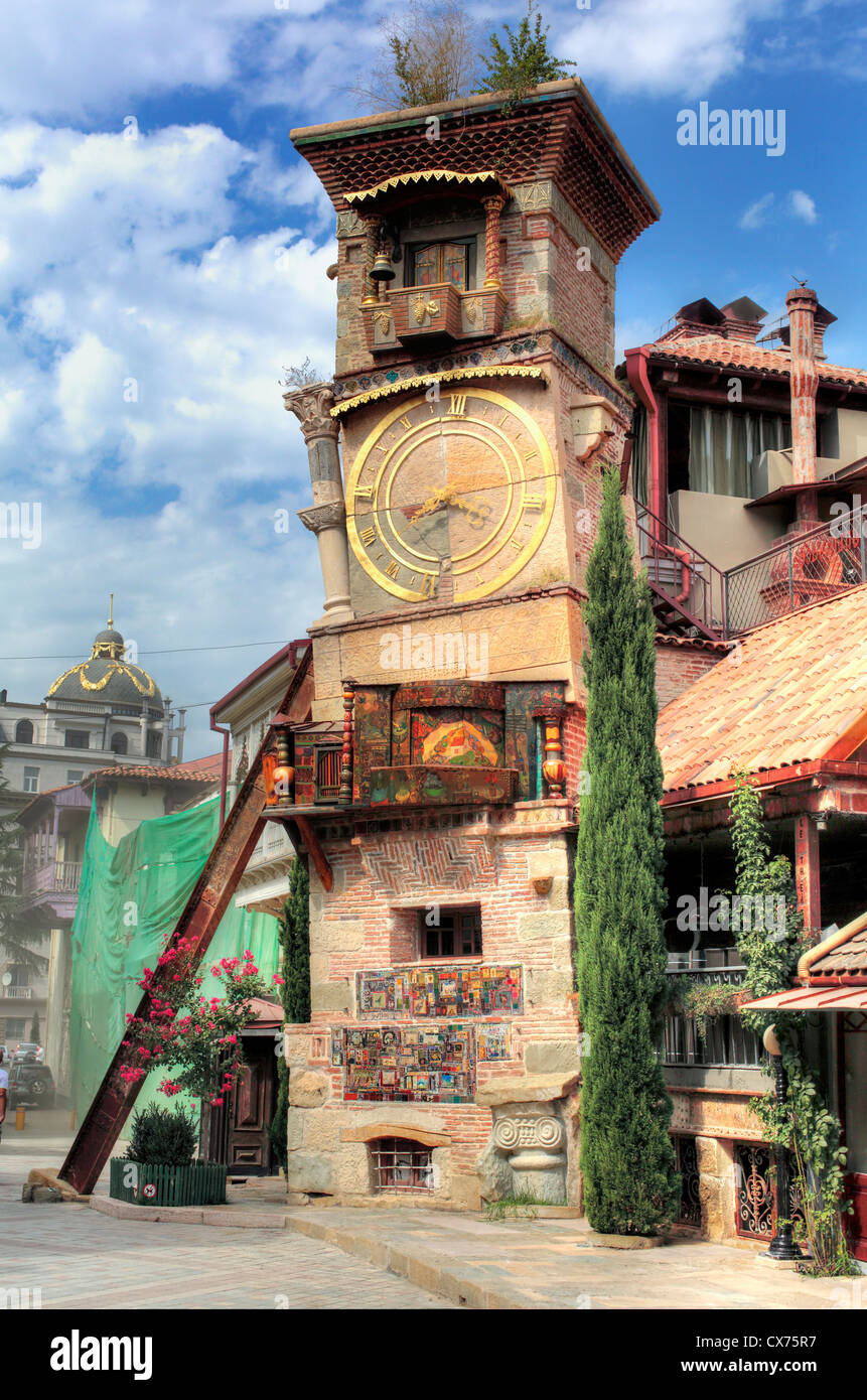 Torre, città vecchia, Tbilisi, Georgia Foto Stock