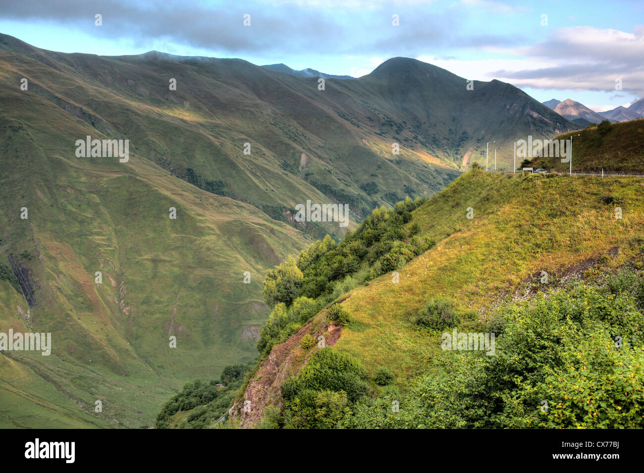 Paesaggio di montagna, Mtiuleti, Georgia Foto Stock