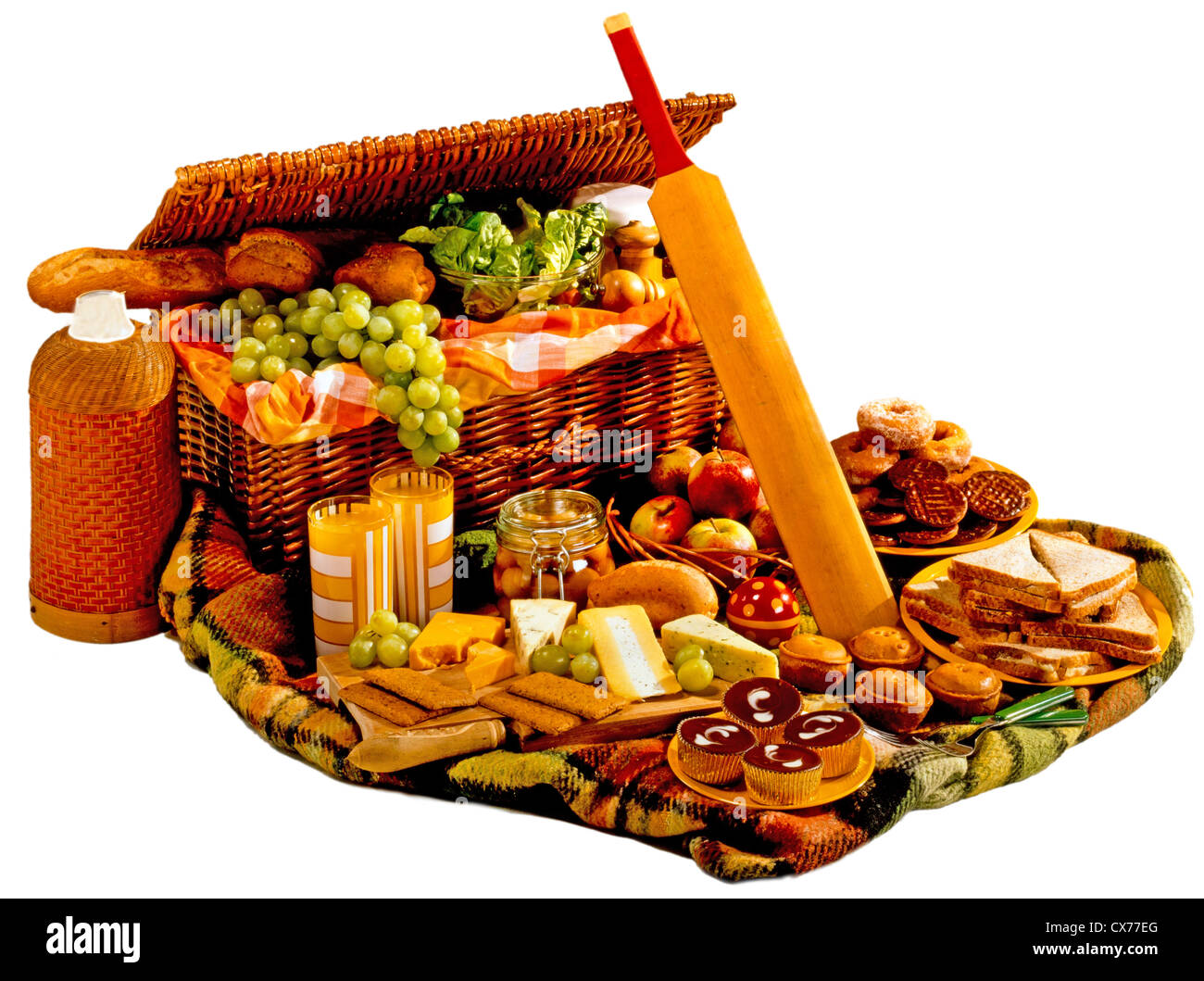 PICNIC DI CRICKET Foto Stock
